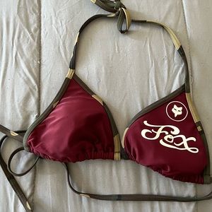 Fox racing burgundy/camp bikini top